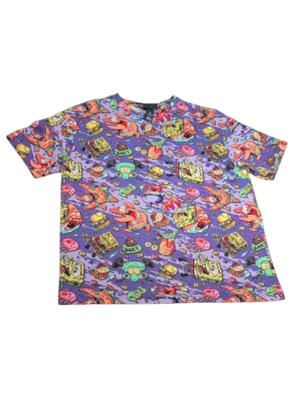 H&M Trippy Spongebob All Over Print T-Shirt Size Medium